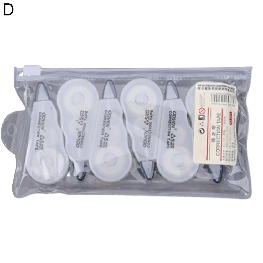 Correction Tape Correction Belt Correction Strap Correction Supplies 6Pcs/Set Durable Glue Rollers Soft Grip Plastic Correction Tape Flower Print Correction Tape for Study Eraser