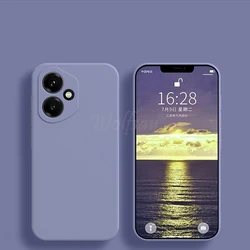 Liquid Silicone Soft Rubber Phone Protector Case - Elegant Plain Design for Honor 400 (Lavender Grey)