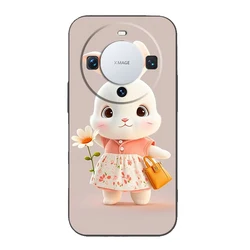 Adorable Purple - Hatted Rabbit Phone Case Cover - Silicone Shell - Mate 60 Pro Plus (A1)