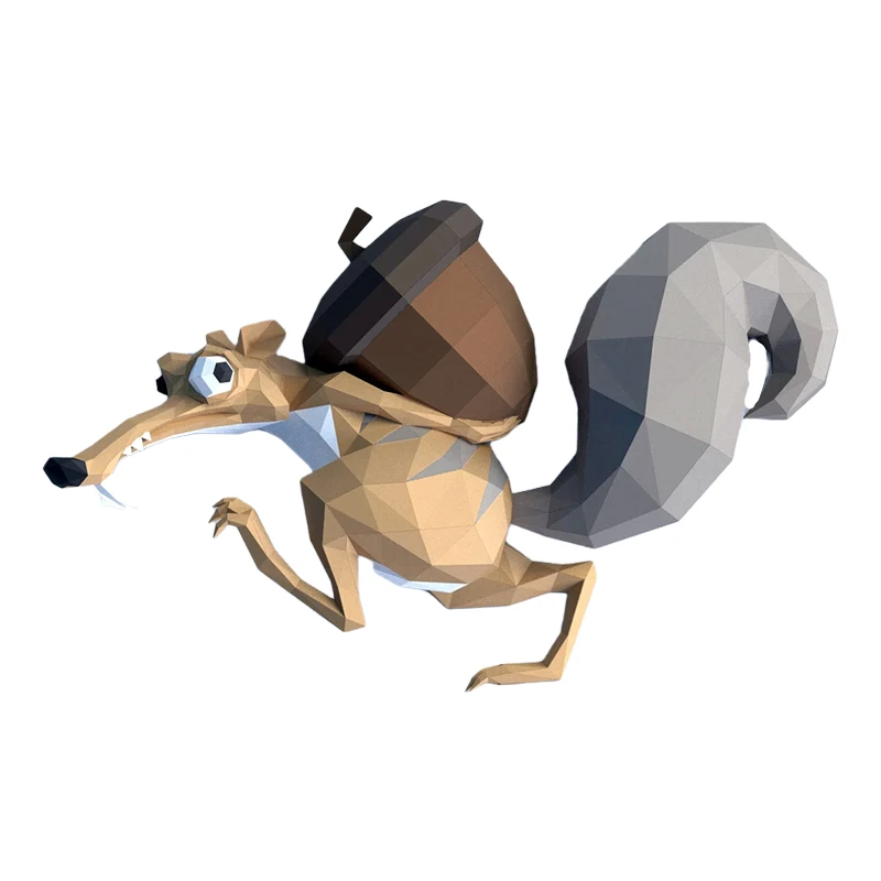 80cm Squirrel 3D Paper Model Home Decor Wall Decoration Papercraft DIY Puzzles Hand Made Creative Educational Toys 3d paper model,paper jigsaw puzzle