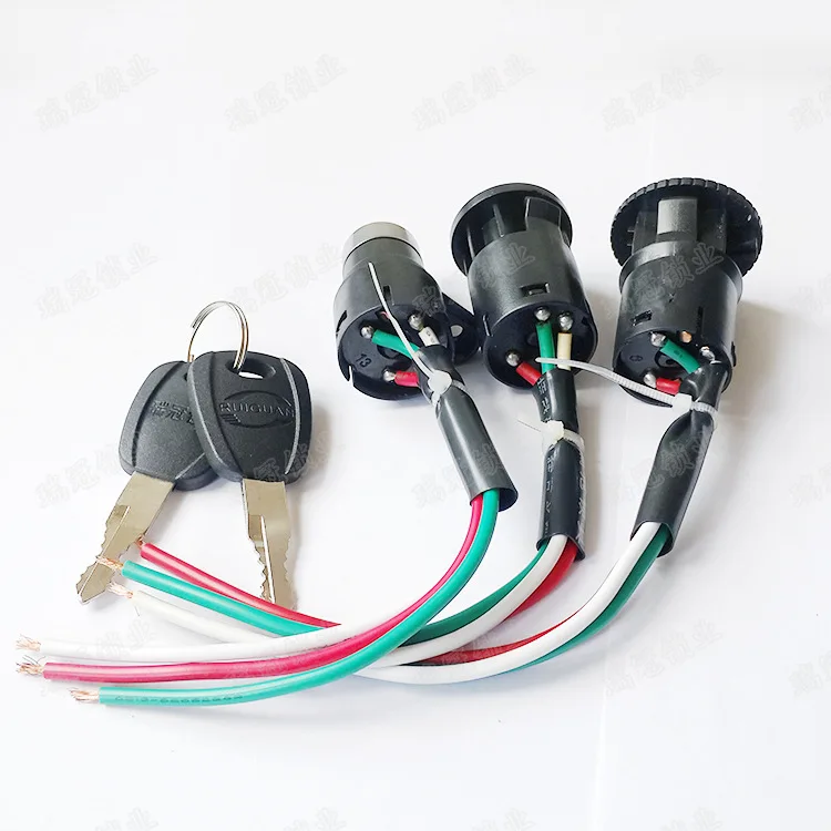 

2 Pcs Electric Bicycle Ignition Key Switch Ignition Key Switch For Electric Scooter Simple Small Ebike Ignition Switch