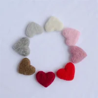 5pcs Mohair Wool Heart Newborn Photography Props Handmade Crafts DIY Photo Props Accessories Baby Felt Love Heart Fotografia 2