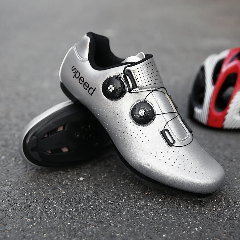 Neue Radschuhe für Herren, SPD mit Verschluss, Rennrad-Sportschuhe, Outdoor-Mountainbike-Schuhe, MTB-Pedal-Fahrradsportschuhe für Herren, Größe 37-47 # – Detail 7