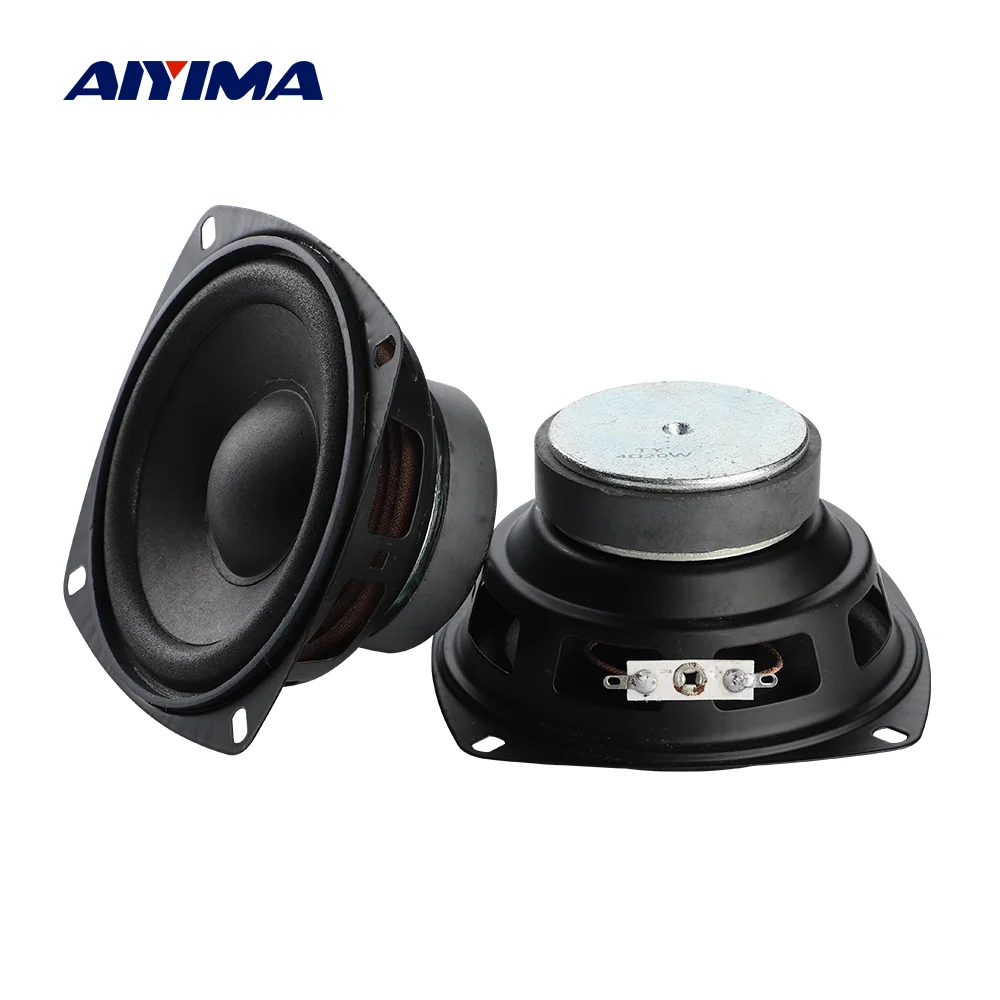 Computer Speakers Audio Speakers AIYIMA 2Pcs 4 Inch 105 MM Speakers 4 Ohm 20W Full Range Loudspeaker DIY Home Theater Tweeter Midrange Woofer Sound Amplifier