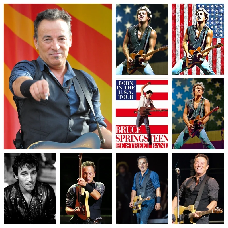 Diamond Painting 5d Bruce Springsteen Street Band AB Drills Rock Music Singer Photo Art Mosaic Cross Stitch Kits Home Decor