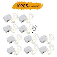 10pcs LED String Light Battery Operated Copper Wire Fairy Lights Festive Decoration With Flashing Modes Home Decor ﻿ 1