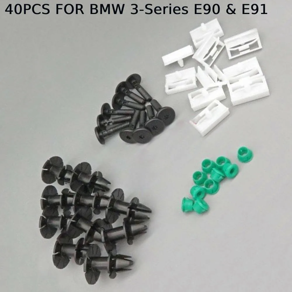 

Fitting Car Clips Parts Replacement Set Universal 40PCS FOR BMW 3-Series E90 & E91 High Quality Durable Useful