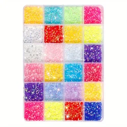 Vibrant Resin Rhinestone Gems for 3D Nail Art and Manicure Decoration - 3500PCS (WHITE)