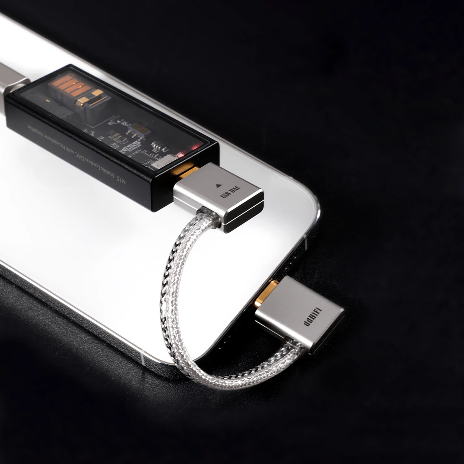 DDHiFi MFi09L Light-ning to USB-C L-Shaped OTG Cable Great Partner for Bundling Use with the DAC & AMP