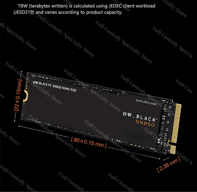 100%  DW SN850X NVMe SSD, 1TB, 2TB, 4TB, 8TB,  ̹ ָ Ʈ ̺, PCIe 4.0 M.2 2280, ִ 7300 MB/s  PS5
