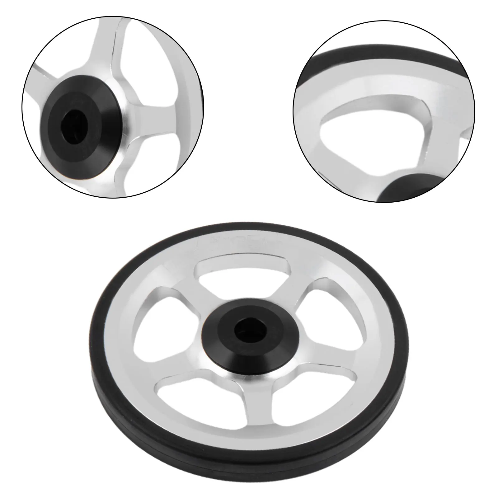 Rolllers Tires Easy Wheels Rear Rack Aluminum Alloy Diameter 60mm For Brompton Hollow Design Lightweight M6 Bolt