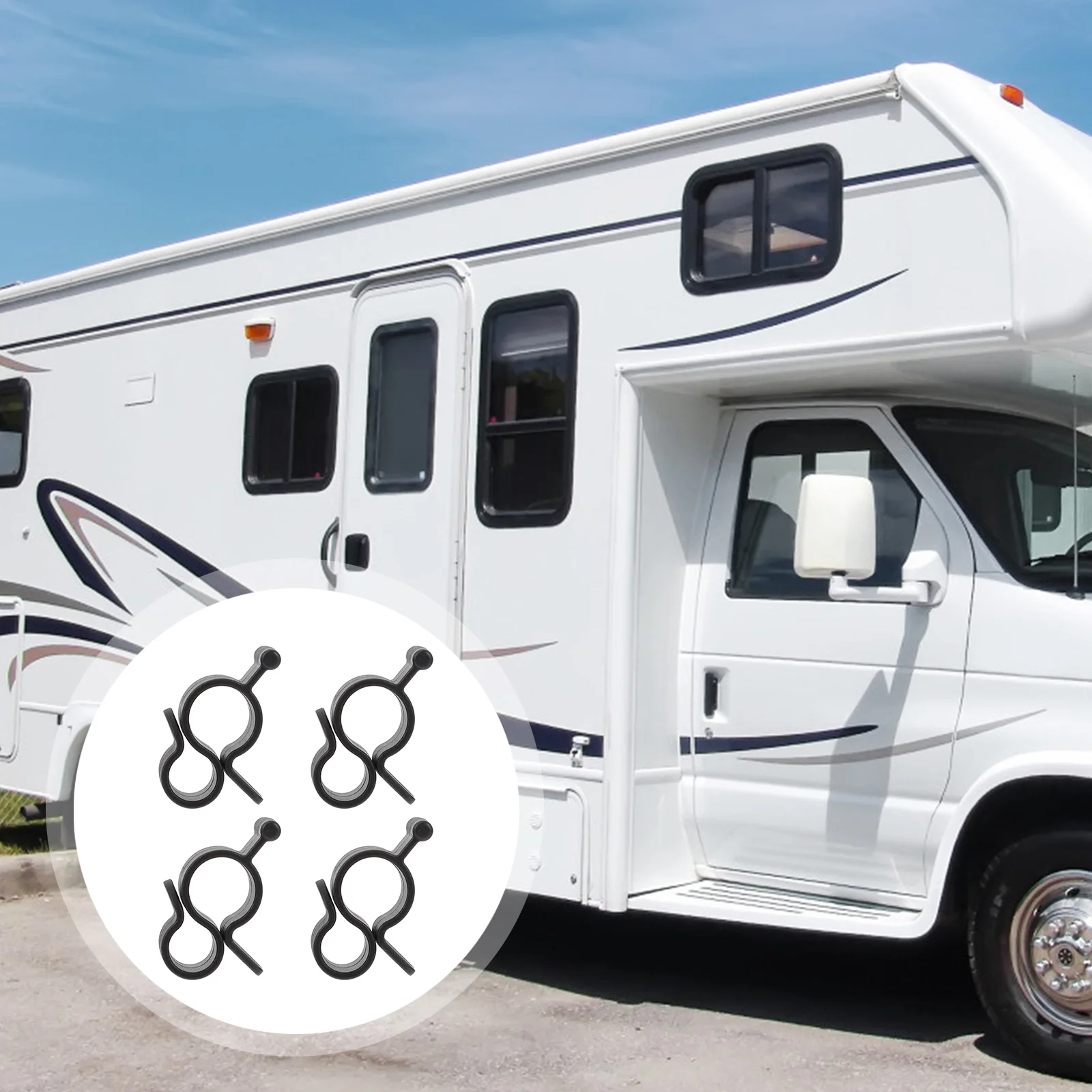 4pcs Portable Camper Awning Lights Clips Positioning Clamps for Rope