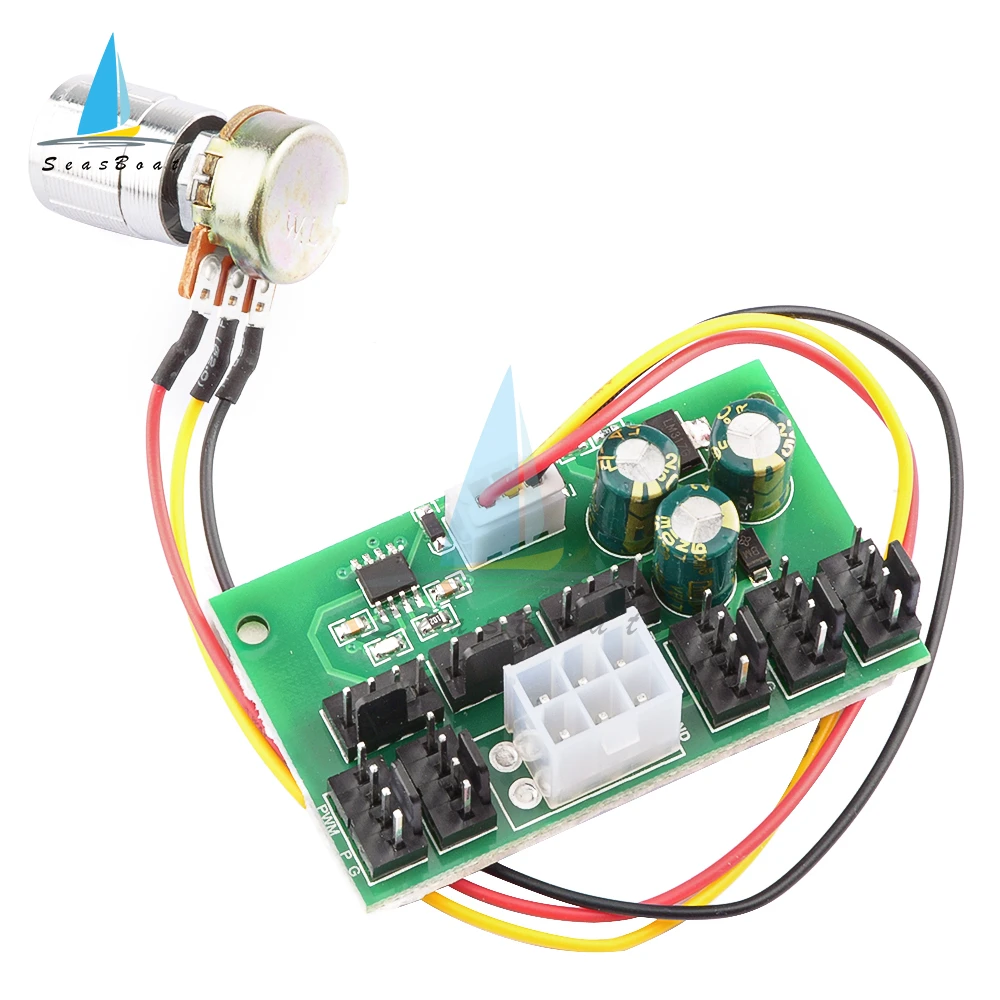 DC12V Computer Case Miner Fan Speed Controller Module 8-Channel Fan Hub PWM High-Power Violent Controller Speed Governor
