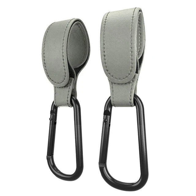Premium PU Leather Stroller Organizer with 360° Rotatable Hooks, High-Quality Crochet Accents