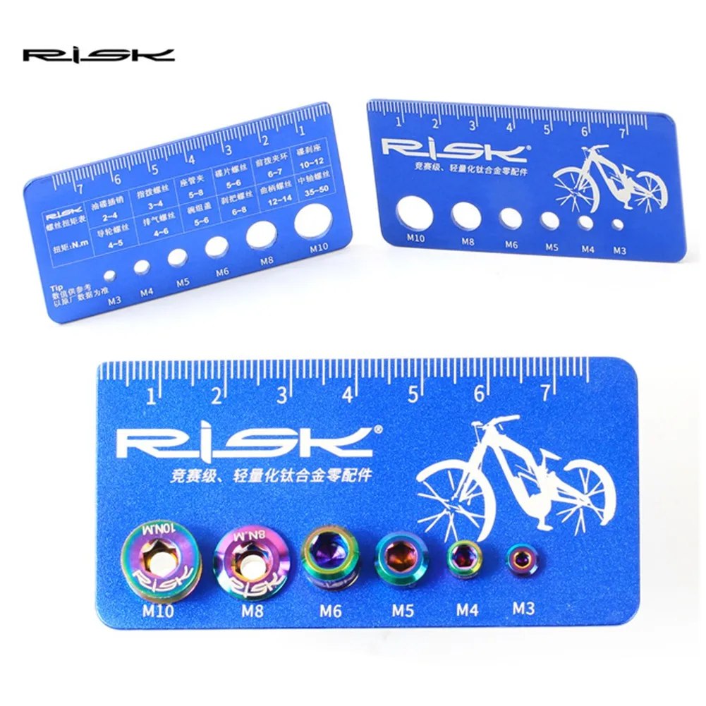 

Bike Bicycle Bolt & Screw Gauge Diameter Length Aluminum Alloy Blue Cycling Measure Tool M3/M4/M5/M6/M8/M10 Bicycle Accesseries