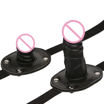 3 Color Penis Gag Oral Big Dildo Plug Open Mouth Gag Leather Fetish Bdsm Bondage Restraints Adult Products Sex Toys For Couples 4