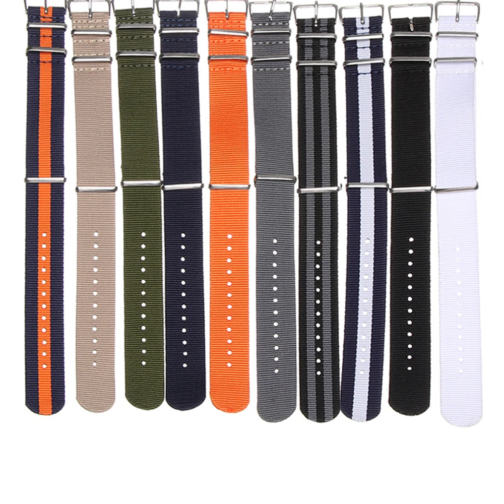 Universal Adjustable Nylon Watch Strap – Breathable Weave Wristband Replacement