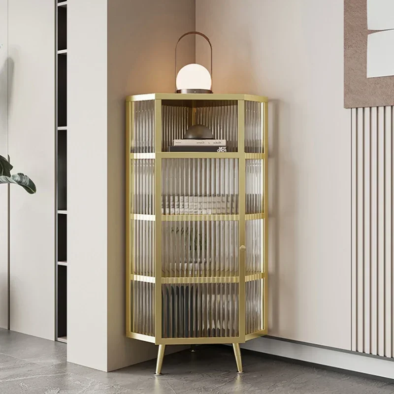 Cupboard Mini Corner Glass Cabinet et Colorful Floting Holder Bar Counter Liquor Hotel Furniture