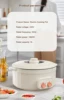 DMWD Electric Cooking Pot Multifunctional Electric Hot Pot Divided Shabu Pot Non Stick Electric  Pot Double-flavor Hotpot Cooker 6