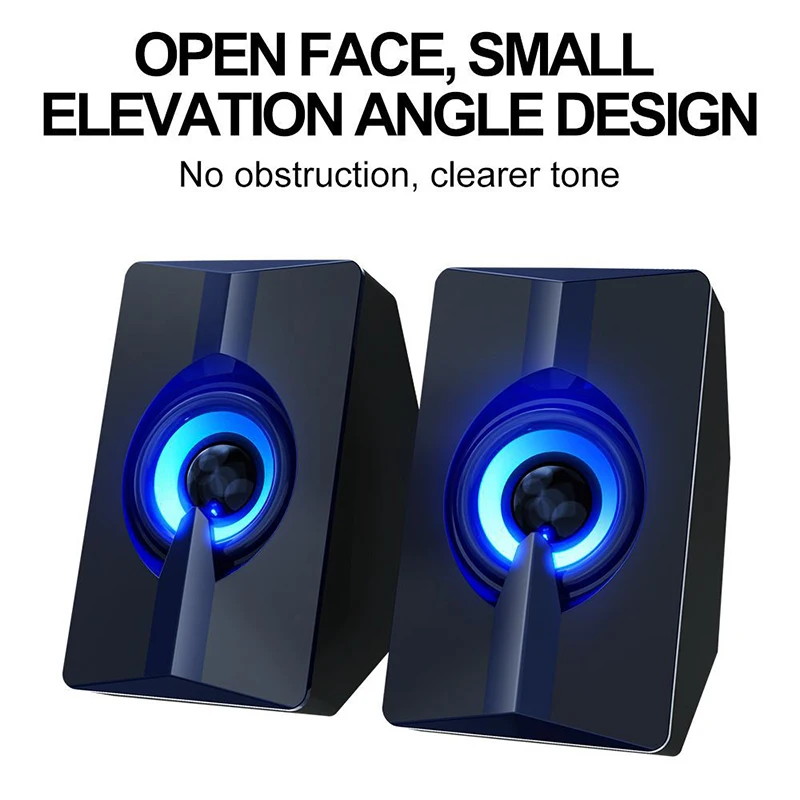 Computer Speakers Colorful Night Light Luminous Mini USB2.0 Desktop Notebook Small Stereo Outdoor Bluetooth Speakers