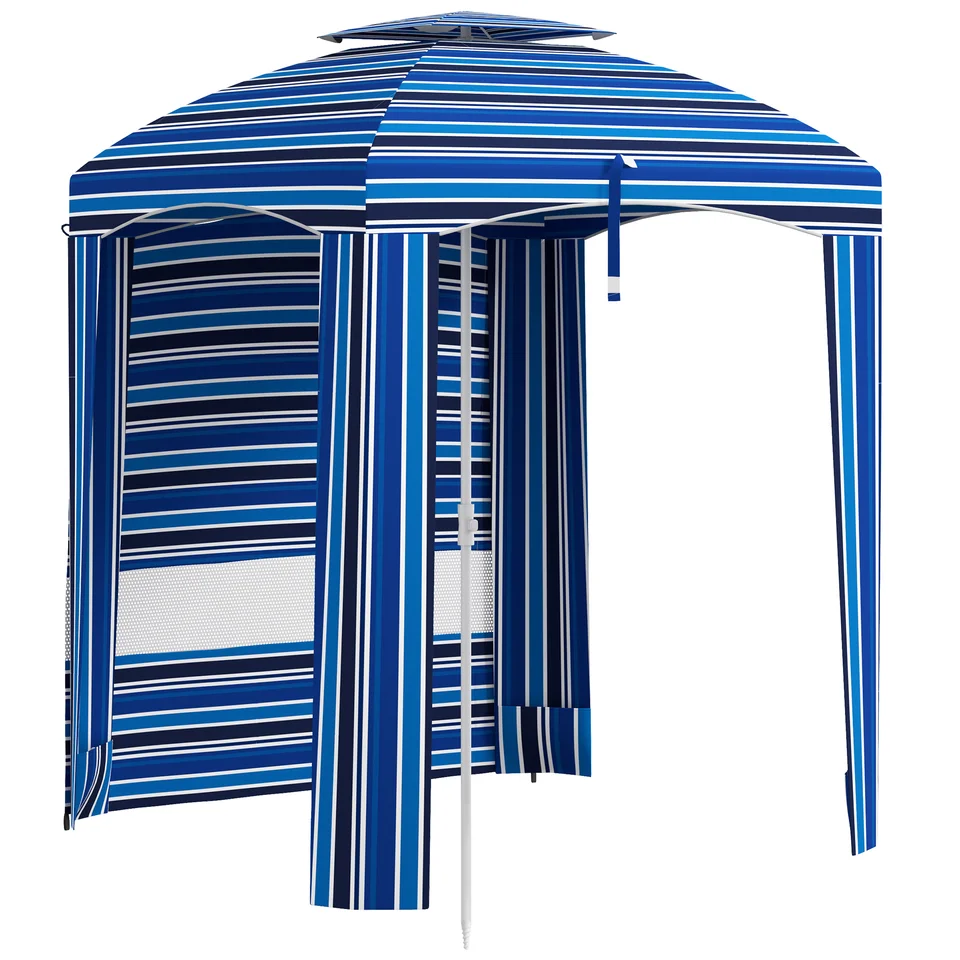 Portable Beach Cabana Umbrella with Carry Bag Blue