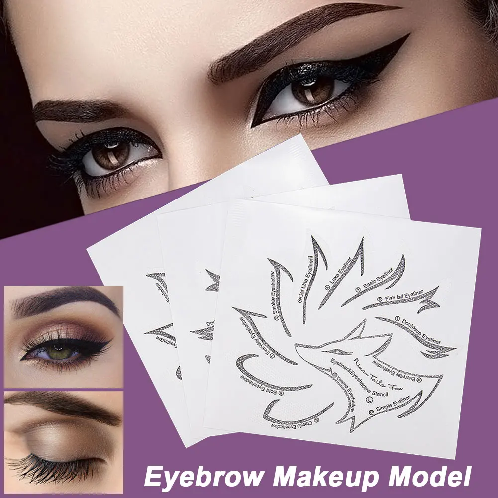 20pcsDIYWomenEyelinerStencilsProEyeMakeupToolEasyToMakeUp