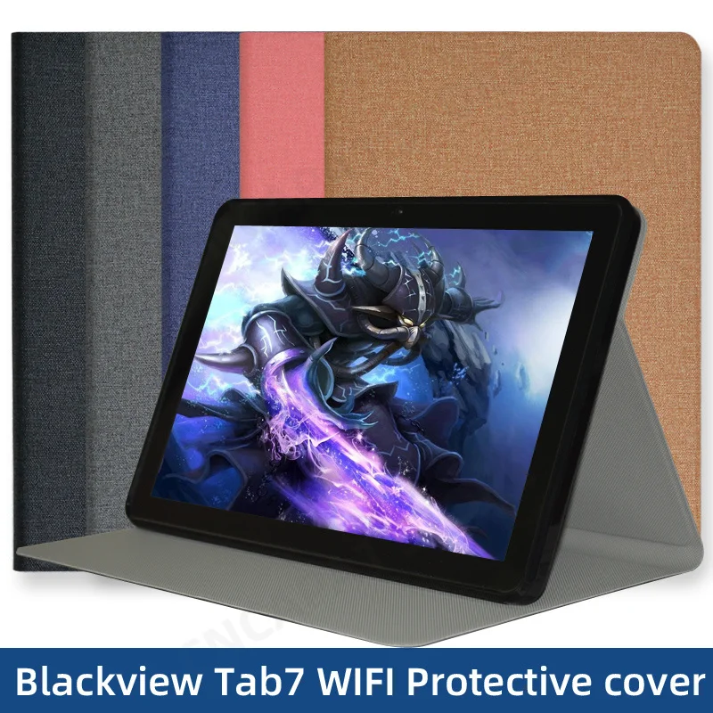 

Folio Book Cover For Blackview Tab 7 Wifi Case 10.1 Inch Tablet Folding Stand Funda For Blackview Tab7 Wi-Fi Soft TPU Back Shell