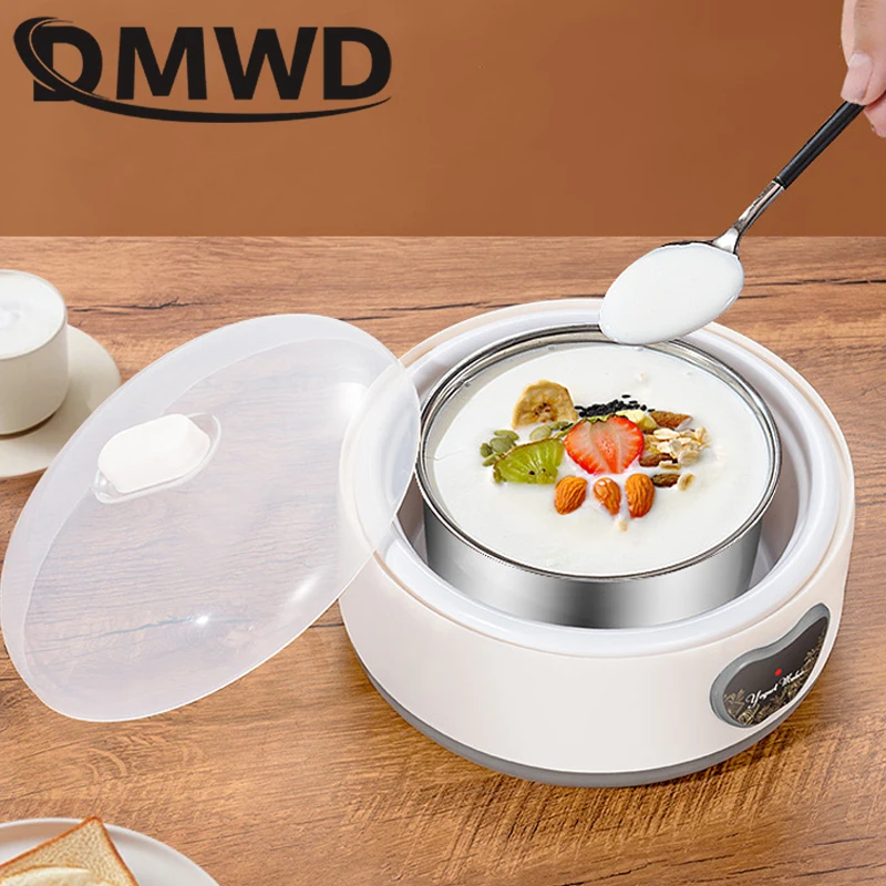 DMWD 110V/220V Electric Yogurt Maker DIY Yoghurt Fermenting Machine Constant Temperature Fermentation Sour Cream Leben Fermenter