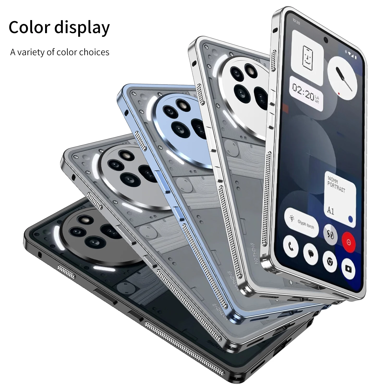 Luxury Metal Frame Heat Dissipation Shockproof Bumper Case