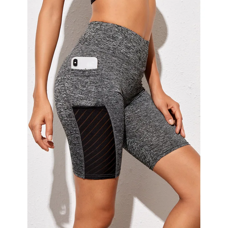 Chrleisure Shorts esportivos sem costura para mulheres Push Up High Cintura  Yoga Short Ciclismo Running Fitness Workout Slim Gym Leggings