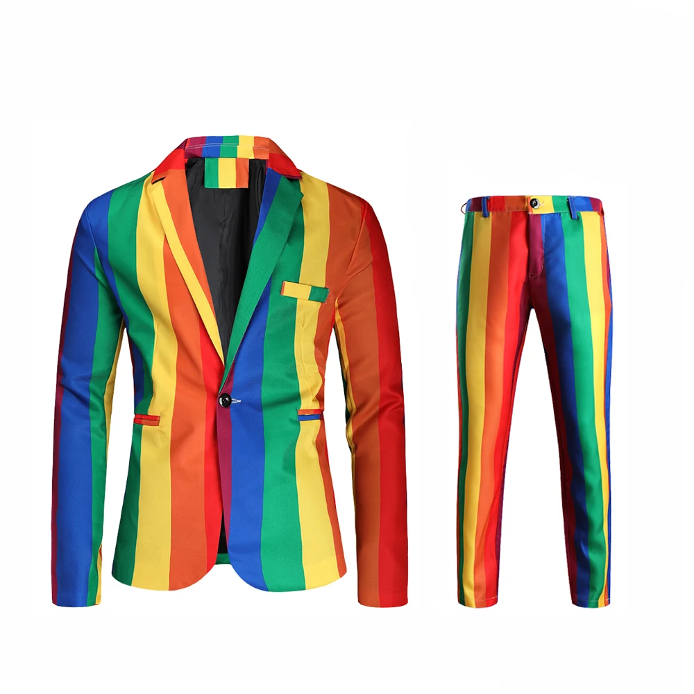 thumbnail image 1 of Traje navideño para hombre de 2 piezas, corte entallado, estampado de muñeco de nieve navideño, para fiesta, disfraz de un solo botón, ropa informal de moda para hombre, 1 of 5