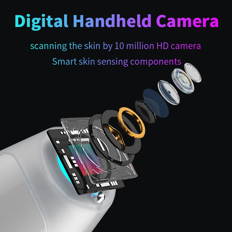 13.3-inch large screen #Test Report sent to mobile phone # 3D Digital Facial Skin Analyzer intelligent system