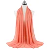 Femmes musulmanes en mousseline de soie Hijab châles écharpe Modal coton Jersey Hijabs plaine douce pour femme musulman Voile bandeau 70*180 cm islamique