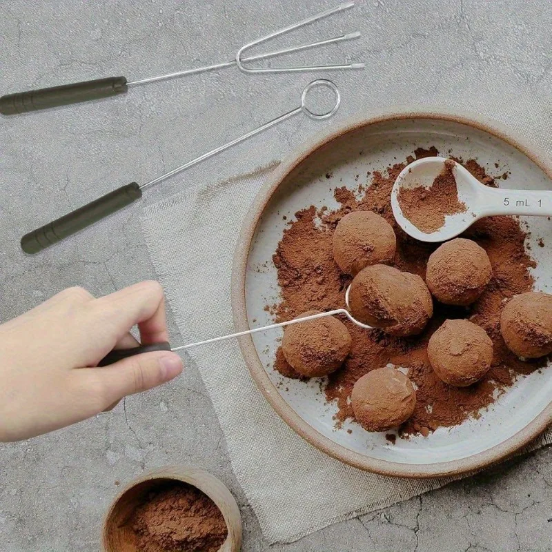 Stainless Steel Decorating Spoons and Forks Set for Candy Dipping Chocolate Drawing Fruit Fondue DIY Cake Decorating Kit