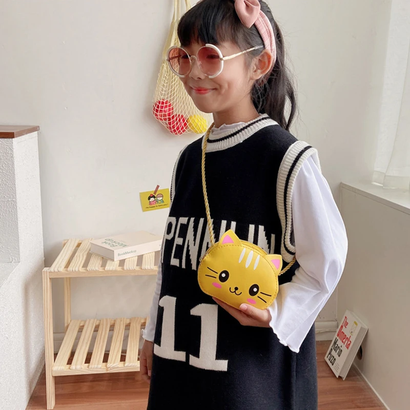Mini Children Bag Anime Figures Purple Pink Cute Silicone Bags Coin Purse Shoulder Bag Cartoon Kawaii Fashion Toys For Kids Gift