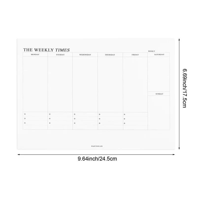 Undated Weekly & Monthly Planner Notebook - Korean Stationery