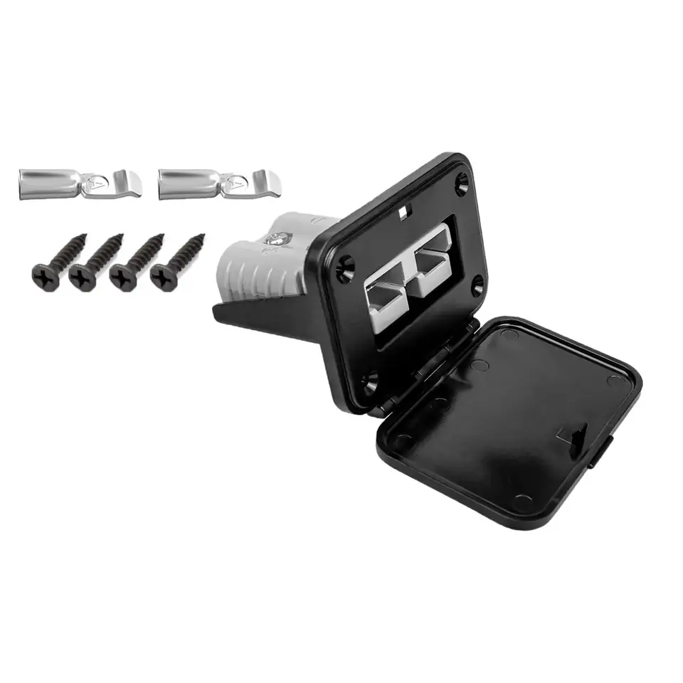 50A Battery Connector Fireproof Waterproof Plug Mount Panel Quick Disconnect Flush Mount Bracket for Anderson SB50 Series image 1