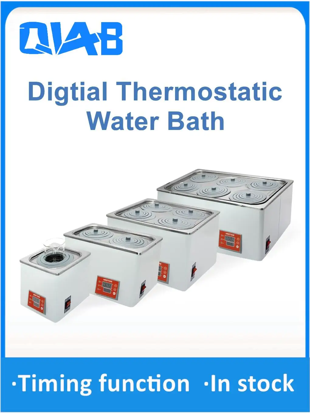 QLABHWBSeriesLaboratoryDeviceDigitalWaterBathSmallConstant