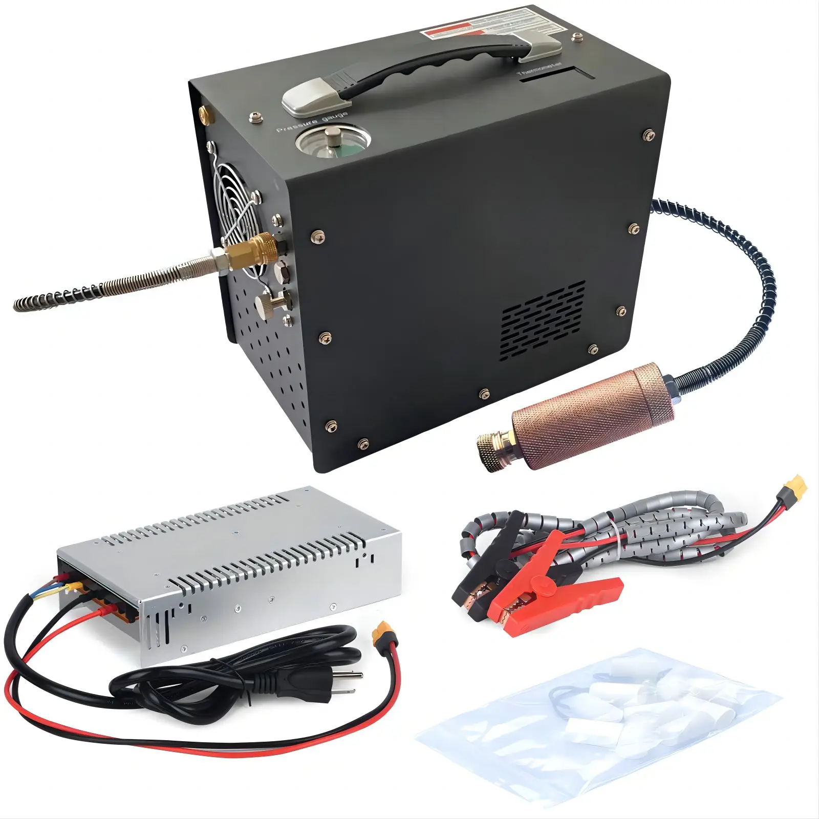 30Mpa 300Bar 4500Psi PCP Air Compressor 12V Portable Electric Pump For PCP HPA Tank Scuba Diving Cylinder