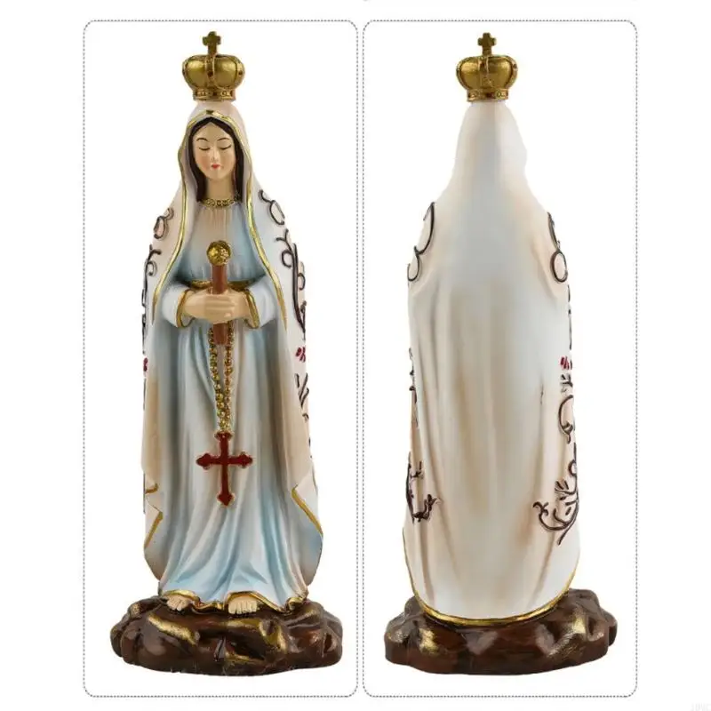 Resin Fatima Virgin Sculpture Hand Paint For Long Time Display For Catholic And Christian Faith Church Decoration