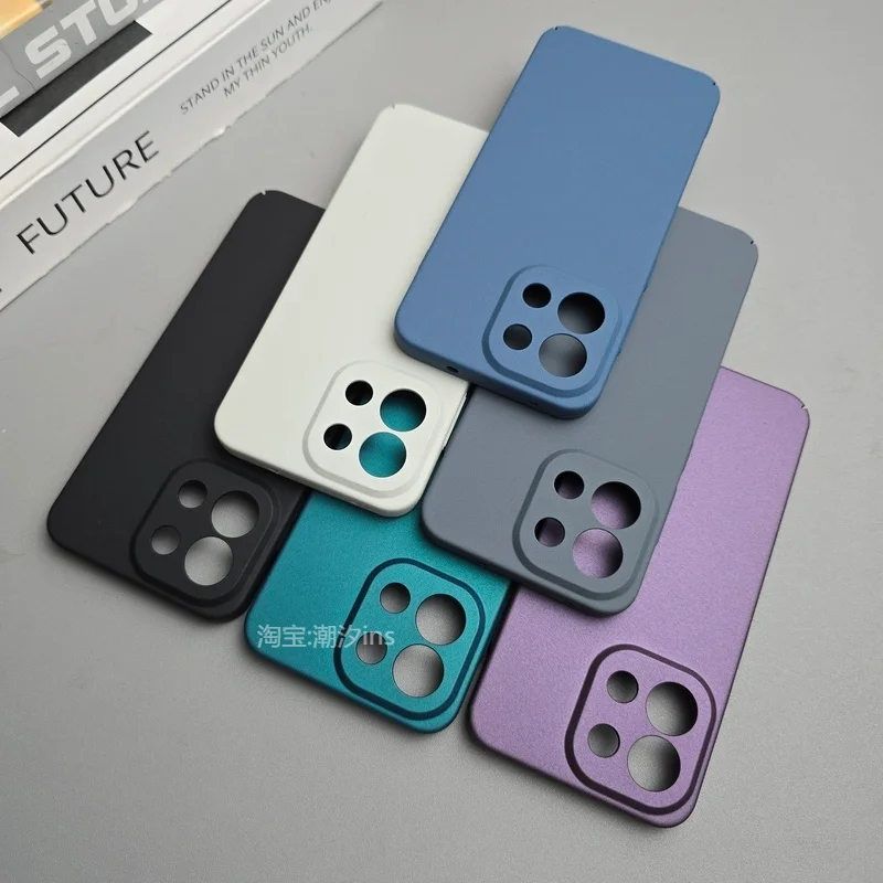 Frosted Hard PC Shockproof Case with Camera Protection and Matte Finish