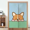 Cartoon Corgi Dog Animals Door Curtain Bedroom Kitchen Living Room Noren Entrance Decor Partition Split Curtain Doorway Curtain 1