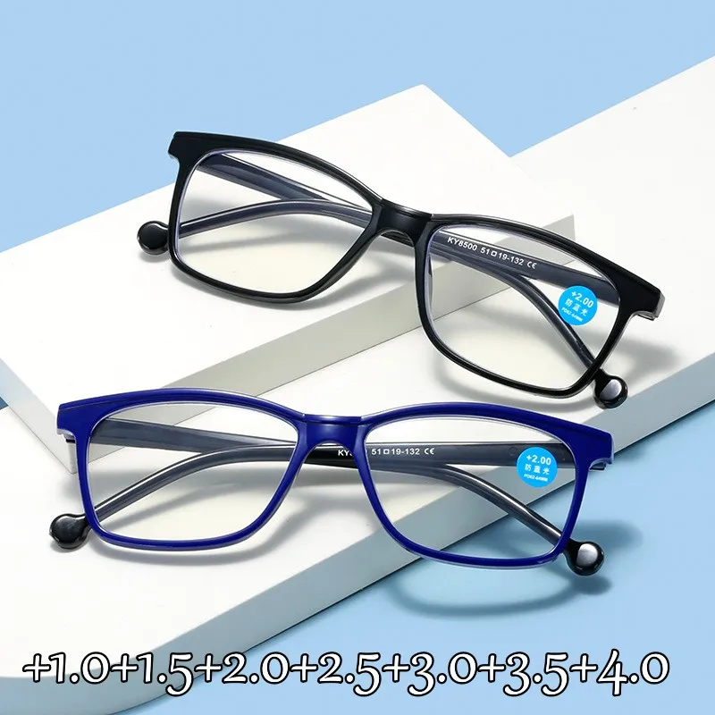 

Trendy Square Frame Reading Glasses Men Women Far Sight Diopter Eyeglasses Classic Blue Light Blocking Presbyopia Eyewear