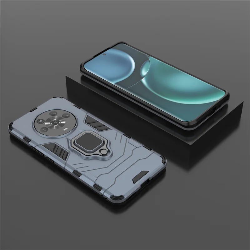 Stoßfestes Panzergehäuse für Honor Magic 3 4 Pro Plus Lite Hybrid Hard PC + Soft TPU Rotating Ring Stand Holder Cover Shell_voghion.com