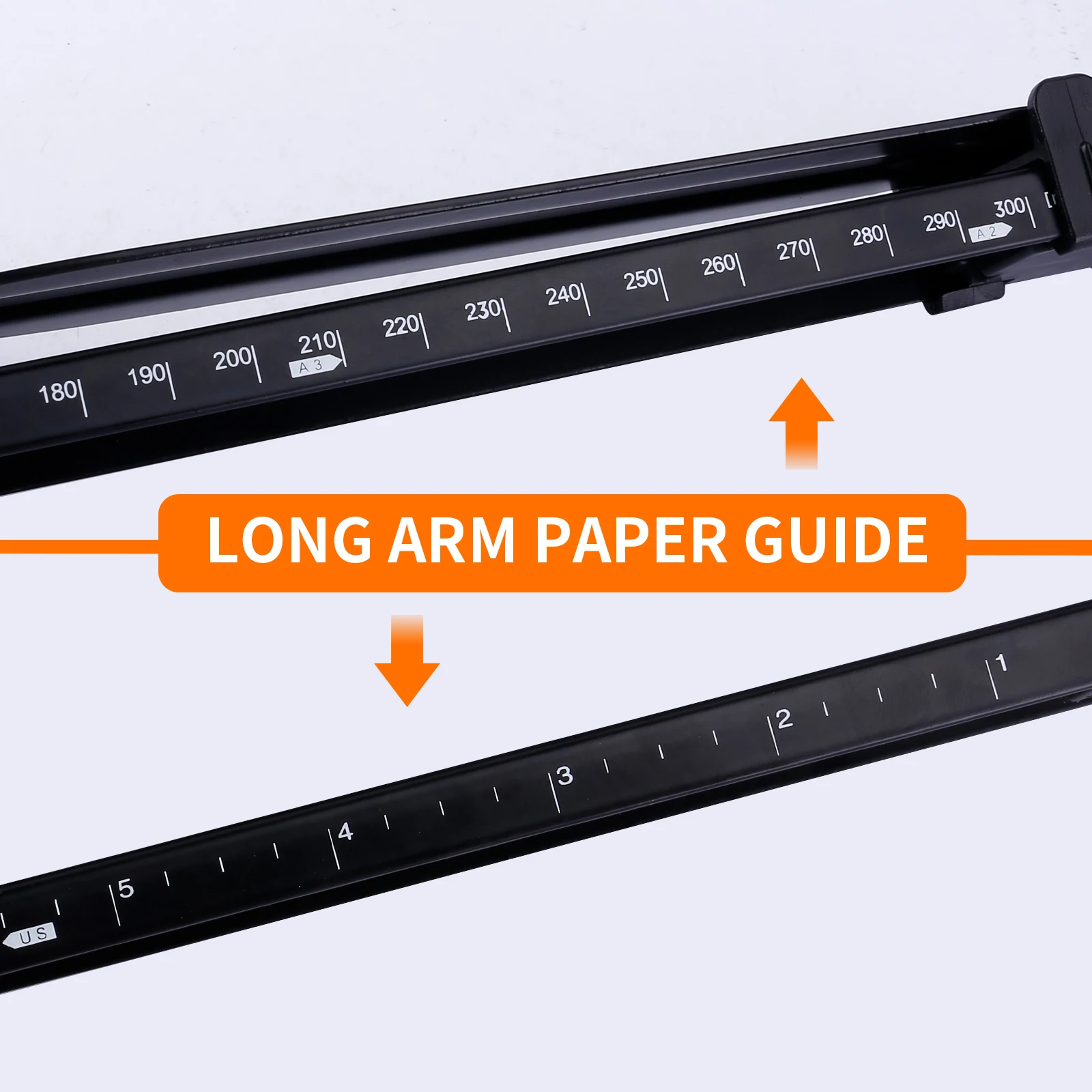 눈금자 및 조정 가능한 용지 가이드, 회전식 모루, 학교 및 사무실 제본 용품이 내장된 Eagle LONG-ARM 스테이플러