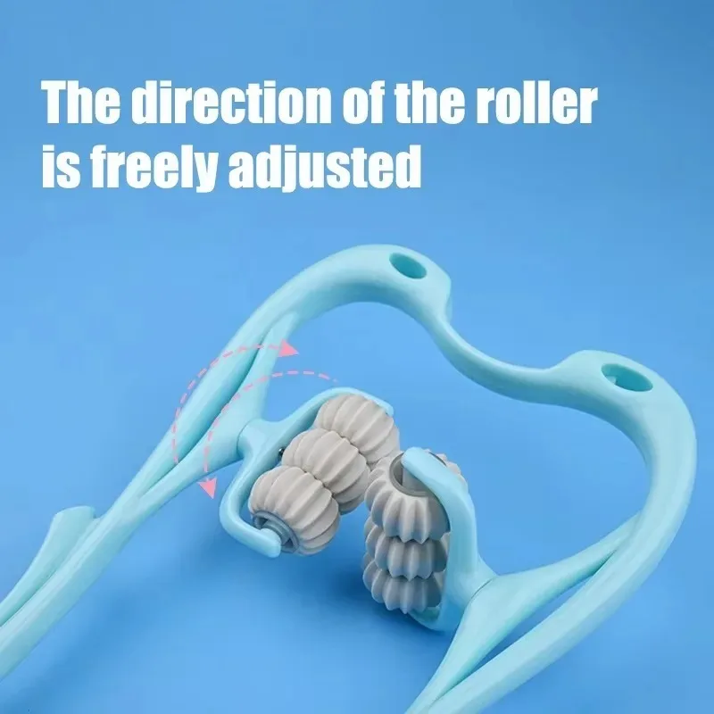 Cervical Neck Massager Manual Neck Clamp Multifunctional Kneading Roller 6-Ball Shoulder and Neck Relaxation Massager Tools