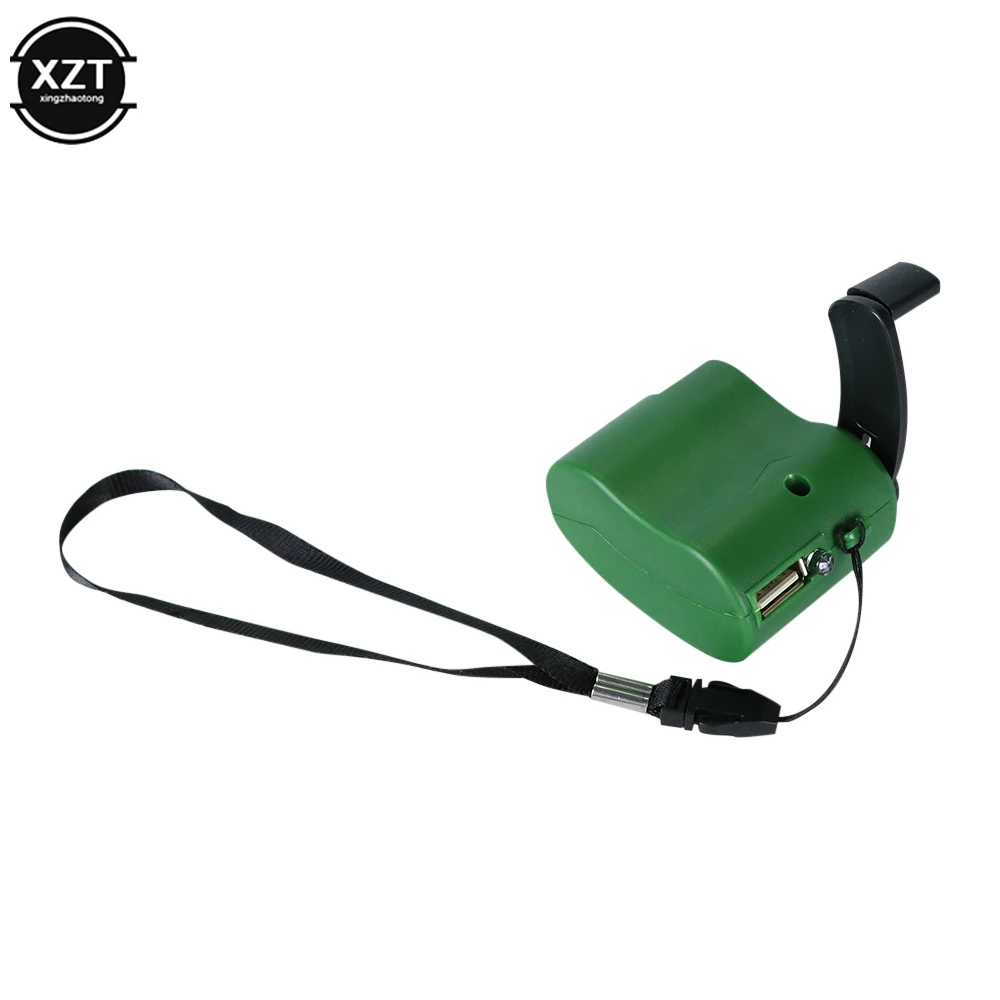 Hand Crank USB Charger Cell Phone, Outdoor Emergency Camping Hiking AC Generator, Carry-On Mini Power Bank, Ferramentas de sobrevivência