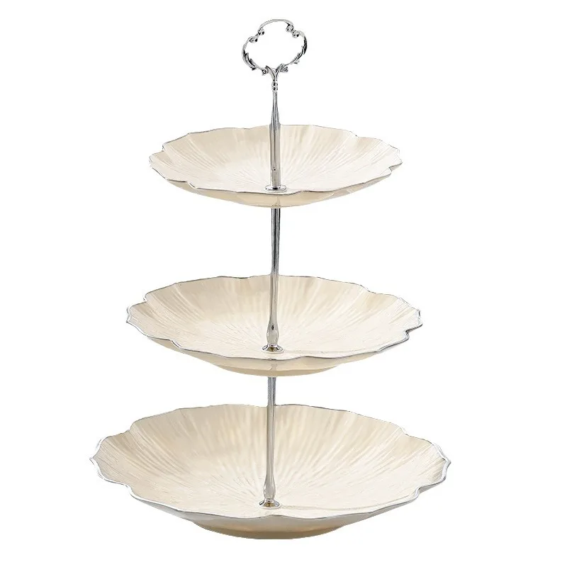 Fruit plate living room home coffee table multilayer afternoon tea dessert cake plate dessert display shelf luxury. 5