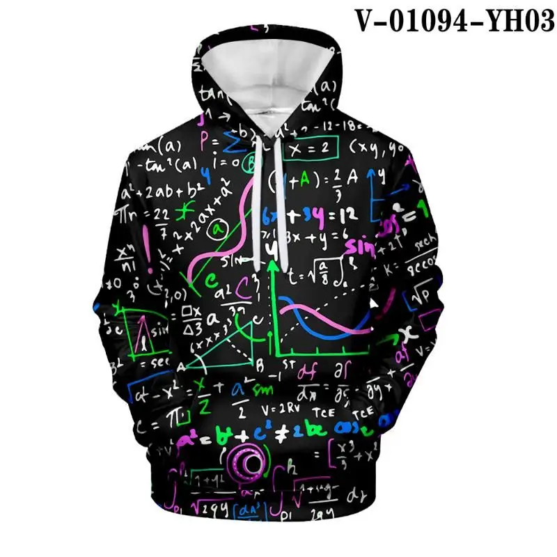 thumbnail image 1 of Sudadera con capucha con estampado 3D de fórmula científica para hombre, divertida sudadera con gráfico de química, logística de matemáticas, ropa de calle, sudadera informal para hombre, 1 of 4