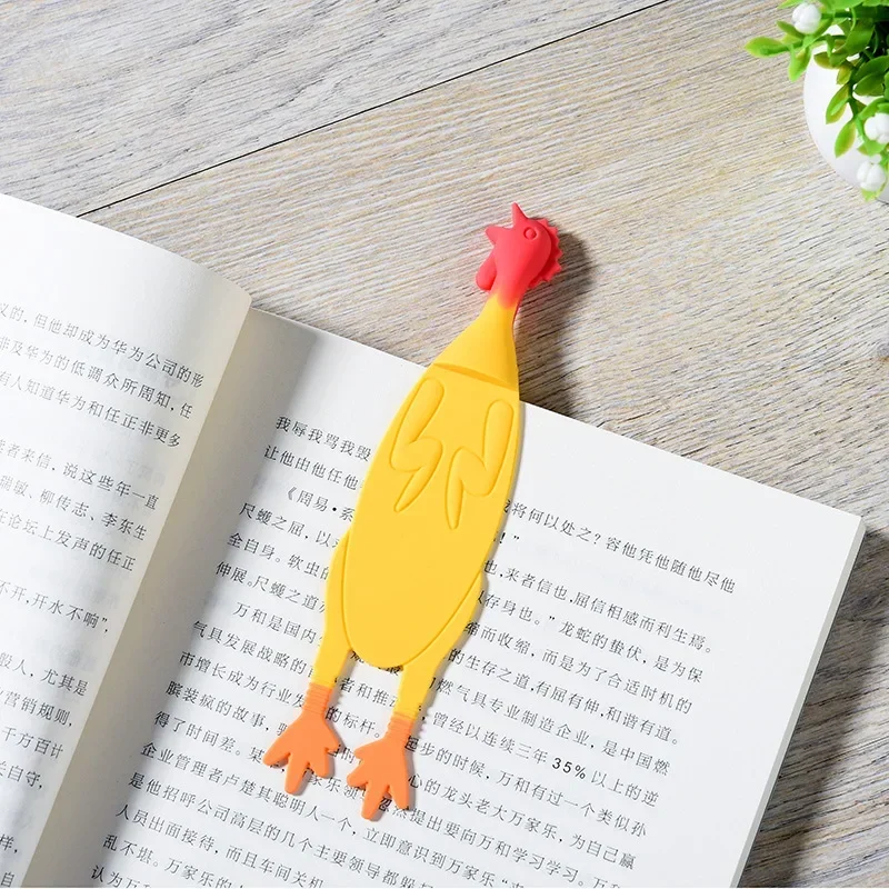 Funny Chicken Shape Bookmarks Soft Chicken Bookmarks Student Teacher Reading Tools Gift For Children Back To School